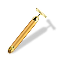 Load image into Gallery viewer, Energy 24K Gold T Beauty Bar Facial Roller Massager
